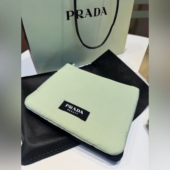 Prada DUO Mint Green and Black Pouch - Picture 3 of 3